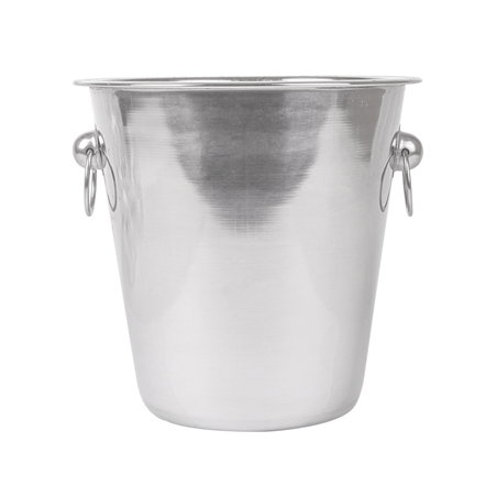 SEAU À CHAMPAGNE AVEC ANSES  Ø 21x21 CM ARGENTE INOX (1 UNITÉ)