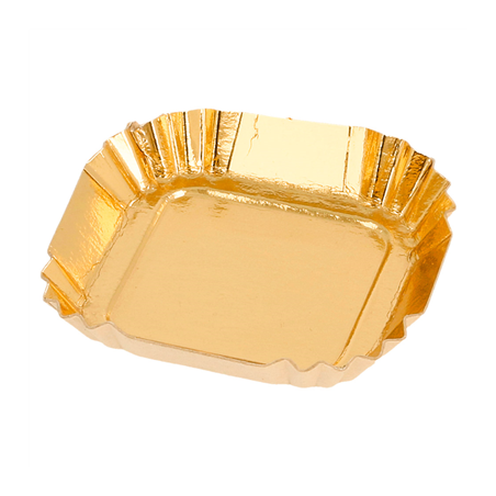Image MINI PLATEAUX  325 G/M2 5,5x5,5 CM OR CARTON (100 UNITÉ) #1