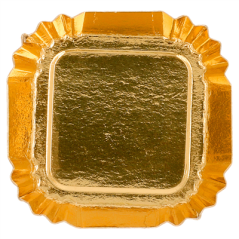 Image MINI PLATEAUX  325 G/M2 5,5x5,5 CM OR CARTON (100 UNITÉ) #3