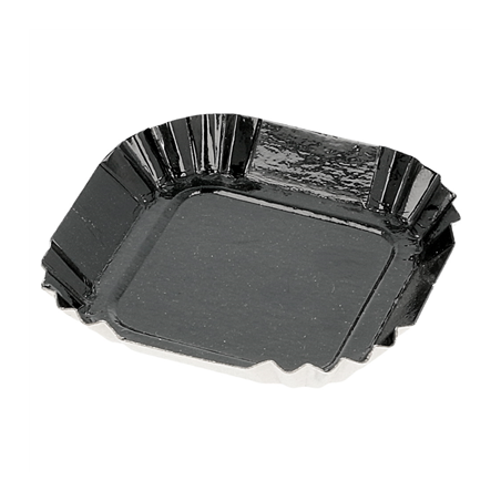 Image MINI PLATEAUX 325 G/M2 5,5x5,5 CM NOIR CARTON (100 UNITÉ) #1
