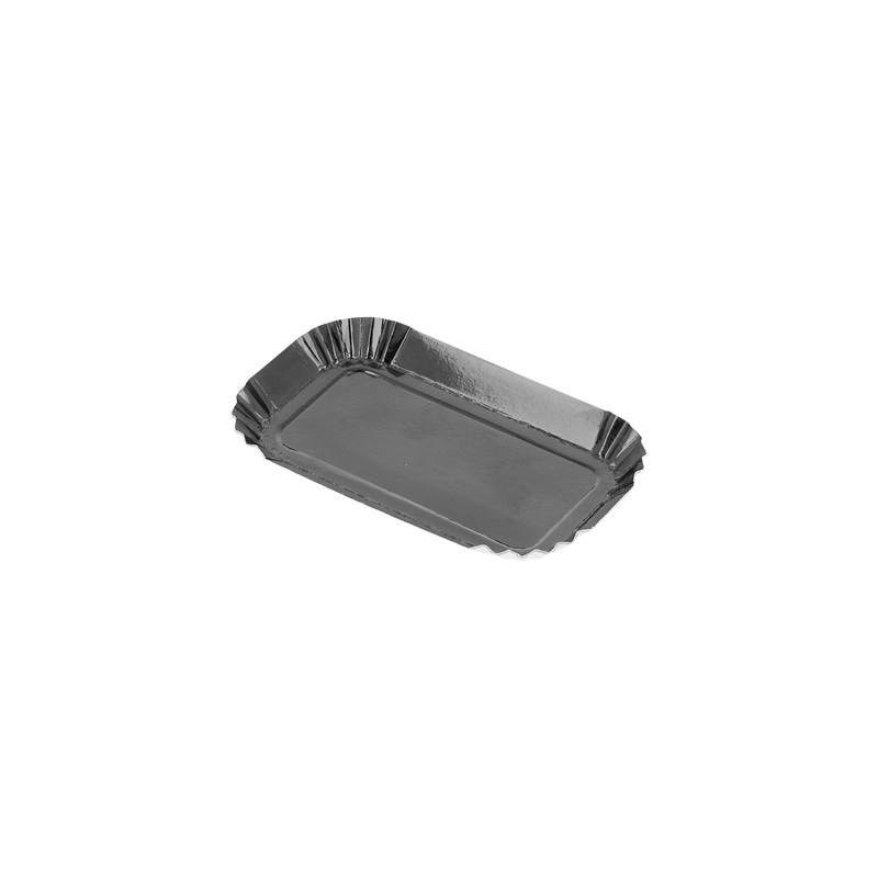 MINI PLATEAUX 325 G/M2 4x8 CM NOIR CARTON (100 UNITÉ)