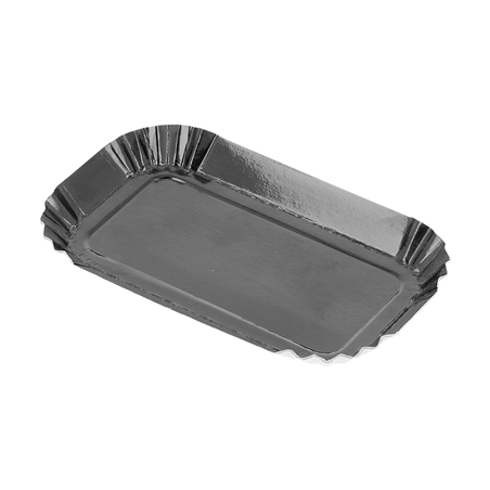 Image MINI PLATEAUX 325 G/M2 4x8 CM NOIR CARTON (100 UNITÉ) #1