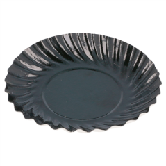 Image MINI PLATEAUX 325 G/M2 Ø 8,8 CM NOIR CARTON (100 UNITÉ) #1