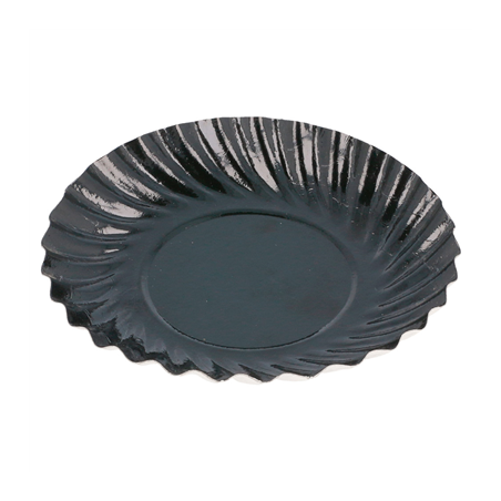 Image MINI PLATEAUX 325 G/M2 Ø 8,8 CM NOIR CARTON (100 UNITÉ) #1