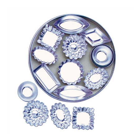 Image 36 MOULES A PATISSERIE  2x15 CM ARGENTE LAITON (1 UNITÉ) #1