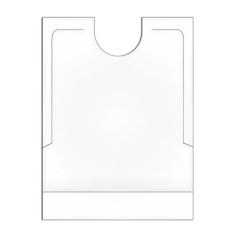 Image BAVOIRS AVEC SACHET  40x51+7 CM BLANC HDPE (500 UNITÉ) #1