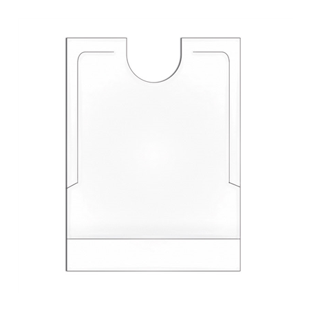 Image BAVOIRS AVEC SACHET  40x51+7 CM BLANC HDPE (500 UNITÉ) #1