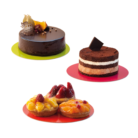 Image DISQUES ÉPAISSEUR 1,5 MM  950 G/M2 Ø 30 CM FUCHSIA/NOIR CARTON (50 UNITÉ) #1