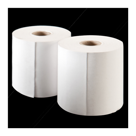 Image 100 U. ROULEAUX ENREGISTREUR THERMIQUES  Ø55x57 MM BLANC PAPIER (1 UNITÉ) #1