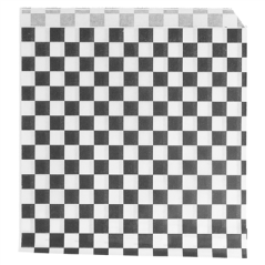 Image PAPIER INGRAISSABLES OUVERT 2 CÔTÉS FAST FOOD 'FITIPALDI' 35 G/M2 16x16,5 CM NOIR PARCH.INGRAISSABLE (500 UNITÉ) #1