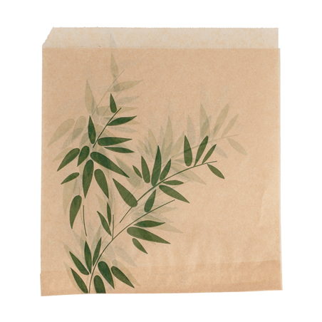 Image PAPIER INGRAISSABLES OUVERT 2 CÔTÉS FAST FOOD 'FEEL GREEN' 34 G/M2 16x16,5 CM NATUREL PARCH.INGRAISSABLE (500 UNITÉ) #1