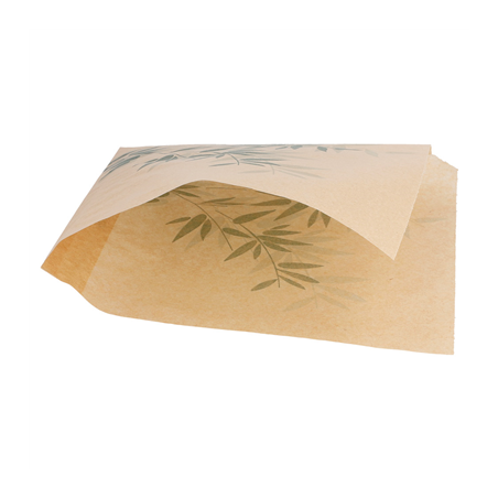 PAPIER INGRAISSABLES OUVERT 2 CÔTÉS FAST FOOD 'FEEL GREEN' 34 G/M2 16x16,5 CM NATUREL PARCH.INGRAISSABLE (500 UNITÉ)