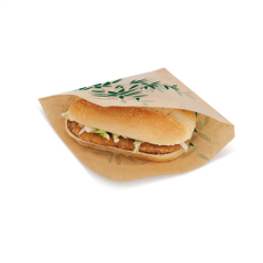 Image PAPIER INGRAISSABLES OUVERT 2 CÔTÉS FAST FOOD 'FEEL GREEN' 34 G/M2 16x16,5 CM NATUREL PARCH.INGRAISSABLE (500 UNITÉ) #3
