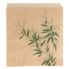 Image PAPIER INGRAISSABLES OUVERT 2 CÔTÉS FAST FOOD 'FEEL GREEN' 34 G/M2 17x18 CM NATUREL PARCH.INGRAISSABLE (500 UNITÉ) #1