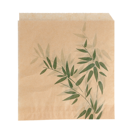Image PAPIER INGRAISSABLES OUVERT 2 CÔTÉS FAST FOOD 'FEEL GREEN' 34 G/M2 17x18 CM NATUREL PARCH.INGRAISSABLE (500 UNITÉ) #1
