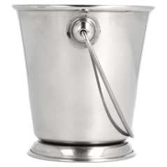 MINI SEAUX 'ARTINOX'  Ø 9x9 CM ARGENTE INOX (12 UNITÉ)