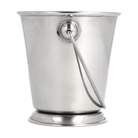 MINI SEAUX 'ARTINOX'  Ø 9x9 CM ARGENTE INOX (12 UNITÉ)