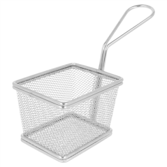 Image MINI FRITEUSES 1 PORTION 'ARTINOX'  10x7,8x7 CM CHROME ACIER (6 UNITÉ) #1