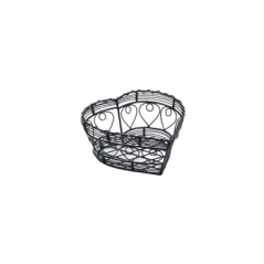 Image BASKET "SMALL HEART"  18x18x8 CM NOIR ACIER (1 UNITÉ) #1