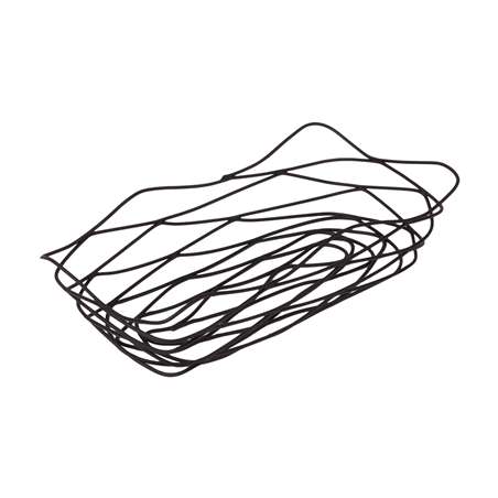 Image BASKET RECTANGULAIRE  25,5x12,5x6 CM NOIR ACIER (1 UNITÉ) #1