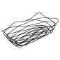 Image BASKET RECTANGULAIRE  25,5x12,5x6 CM NOIR ACIER (1 UNITÉ) #1