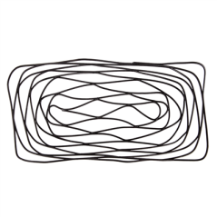 Image BASKET RECTANGULAIRE  25,5x12,5x6 CM NOIR ACIER (1 UNITÉ) #3