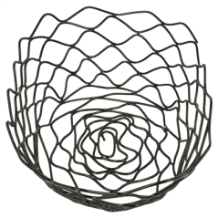 Image BASKET OVALE  24x15,2x7 CM NOIR ACIER (1 UNITÉ) #3
