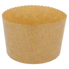 Image MOULES CUISSON PANETTONE  145 G/M2 Ø 13,4x9,5 CM MARRON CELLULOSE (660 UNITÉ) #1