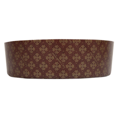 MOULES CUISSON PANETTONE BAS  140 G/M2 Ø 18,5x6 CM MARRON CELLULOSE (390 UNITÉ)