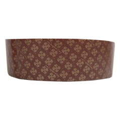 MOULES CUISSON PANETTONE BAS  140 G/M2 Ø 22x7 CM MARRON CELLULOSE (360 UNITÉ)