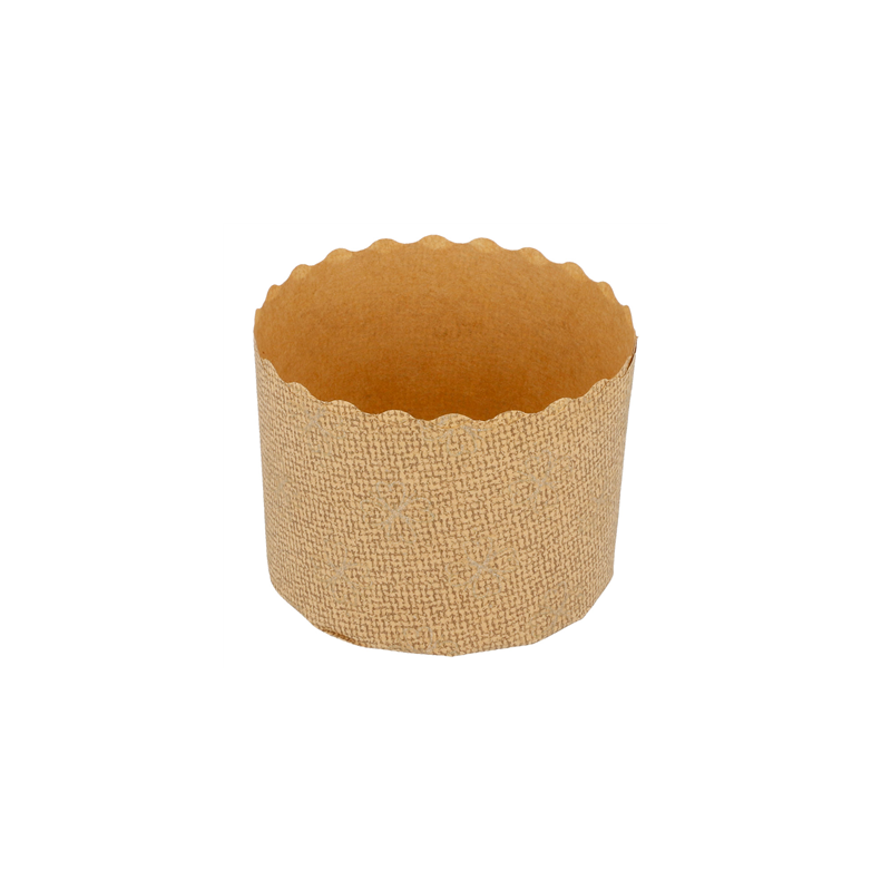 MOULES CUISSON PANETTONE  135 G/M2 Ø 6x4,5 CM MARRON CELLULOSE (2000 UNITÉ)