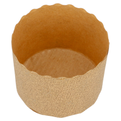 Image MOULES CUISSON PANETTONE  135 G/M2 Ø 6x4,5 CM MARRON CELLULOSE (2000 UNITÉ) #3