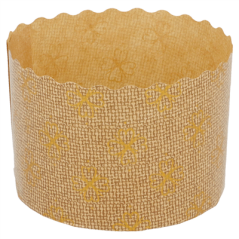 Image MOULES CUISSON PANETTONE  135 G/M2 Ø 7x5 CM MARRON CELLULOSE (2000 UNITÉ) #1