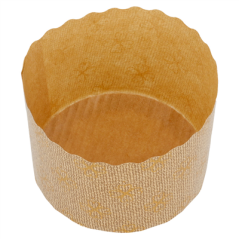 Image MOULES CUISSON PANETTONE  135 G/M2 Ø 7x5 CM MARRON CELLULOSE (2000 UNITÉ) #3