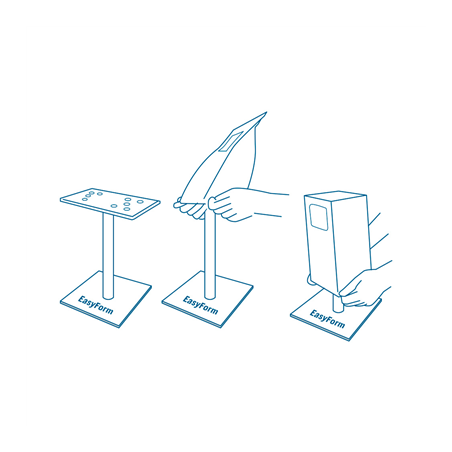 Image SUPPORT POUR FORMER LA BASE SACS GRILL8 SMALL   ARGENTE INOX (1 UNITÉ) #1