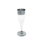 Image 12 FLUTES CHAMPAGNE AVEC LISERÉ ARGENTÉ 180 ML  TRANSPARENT PS (30 UNITÉ) #1