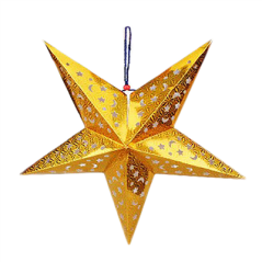 Image ÉTOILES À PENDRE  Ø 45 CM OR PAPIER (10 UNITÉ) #1