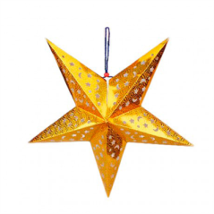 Image ETOILES À PENDRE Ø 60 CM OR PAPIER (10 UNITÉ) #1
