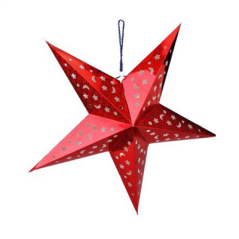 Image ETOILES À PENDRE Ø 60 CM ROUGE PAPIER (10 UNITÉ) #1