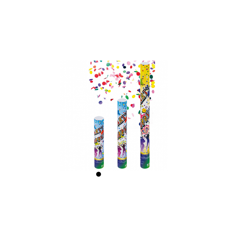 12 TUBES CONFETTI SHOOTER  30 (h) CM ASSORTI (1 UNITÉ)