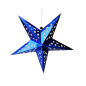 Image ETOILES À PENDRE  Ø 30 CM BLEU PAPIER (10 UNITÉ) #1