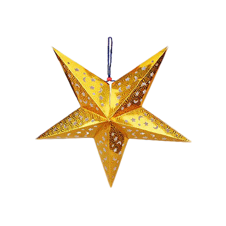 Image ÉTOILES À PENDRE  Ø 30 CM OR PAPIER (10 UNITÉ) #1