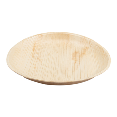 Image ASSIETTES RONDES 'ARECA'  Ø 25x2,5 CM NATUREL ARECA (200 UNITÉ) #1