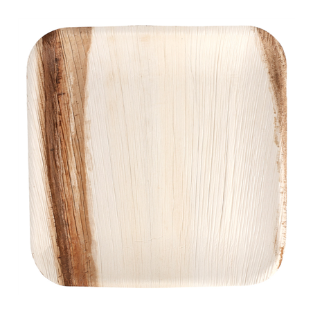 Image ASSIETTES CARRÉES 'ARECA'  24x24x2 CM NATUREL ARECA (200 UNITÉ) #1