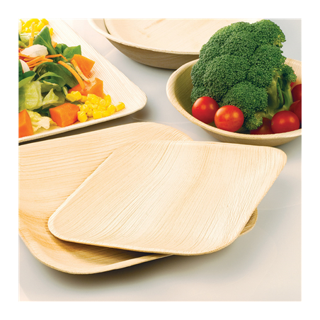 PLATEAUX RECTANGULAIRES 'ARECA'  22,5x14,5x3 CM NATUREL ARECA (200 UNITÉ)