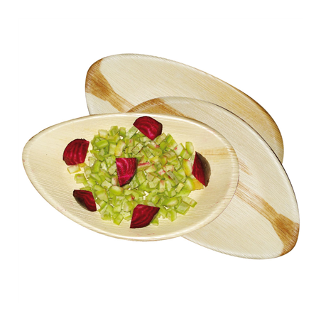 Image PLATEAUX OVALES 'ARECA'  26x16x2,5 CM NATUREL ARECA (200 UNITÉ) #1