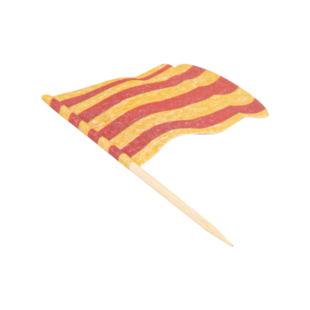 PETITS DRAPEAUX "CATALUGNA"  4x3/6,5 CM ASSORTI BOIS (144 UNITÉ)