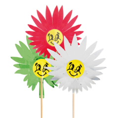 Image 100 U. DÉCORS POUR GLACES "SOLEIL"  15 (h) CM ASSORTI BOIS (1 UNITÉ) #1