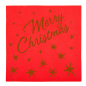 Image SERVIETTES 'MERRY CHRISTMAS' 55 G/M2 40x40 CM ROUGE AIRLAID (700 UNITÉ) #1