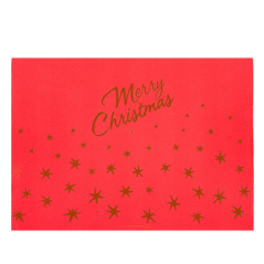 Image SET DE TABLE 'MERRY CHRISTMAS' 55 G/M2 30x40 CM ROUGE AIRLAID (800 UNITÉ) #1